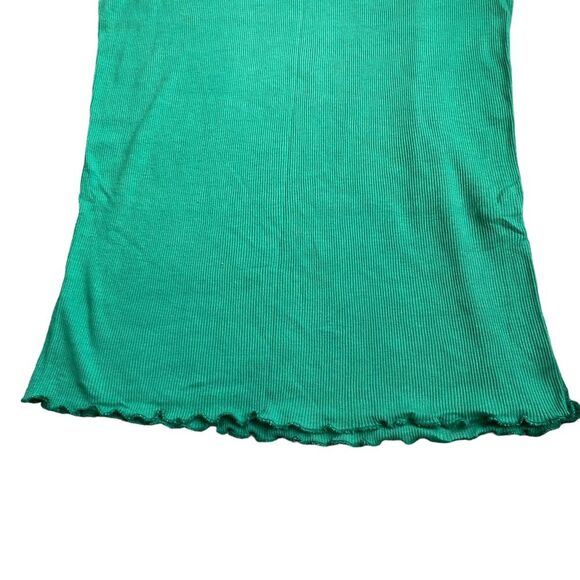 Three Dots Kelly Green Lettuce‎ Hem Ribbed Tank Size XL - Picture 3 of 6